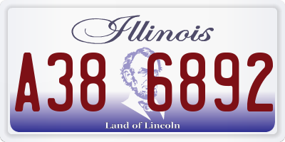 IL license plate A386892