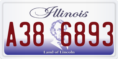 IL license plate A386893