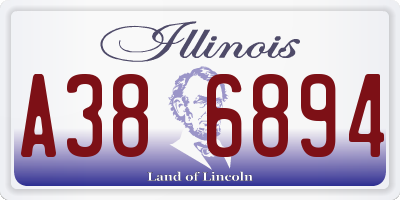 IL license plate A386894
