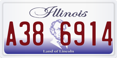 IL license plate A386914