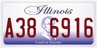 IL license plate A386916