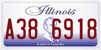 IL license plate A386918