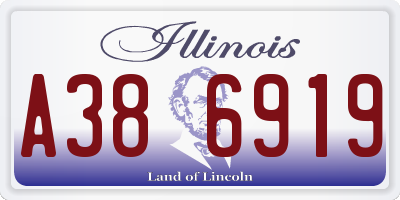 IL license plate A386919