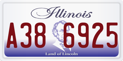 IL license plate A386925