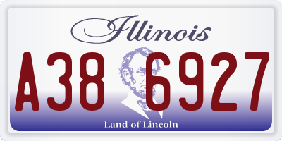 IL license plate A386927
