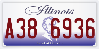 IL license plate A386936