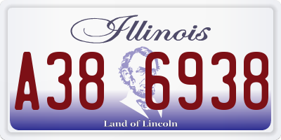 IL license plate A386938