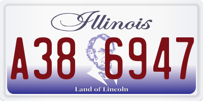 IL license plate A386947