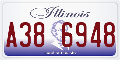 IL license plate A386948