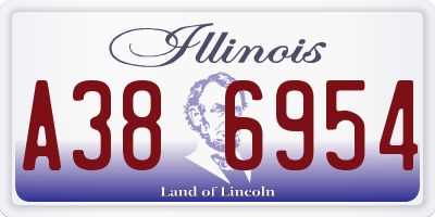 IL license plate A386954
