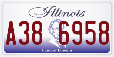 IL license plate A386958