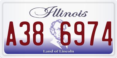 IL license plate A386974