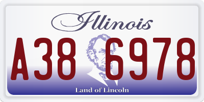 IL license plate A386978