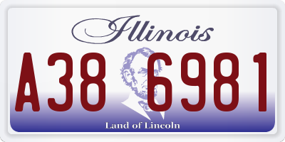 IL license plate A386981