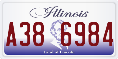 IL license plate A386984
