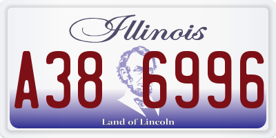IL license plate A386996