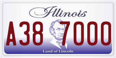 IL license plate A387000