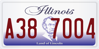 IL license plate A387004