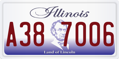 IL license plate A387006