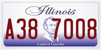 IL license plate A387008