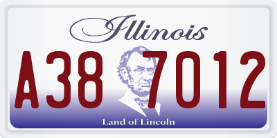 IL license plate A387012