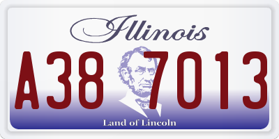 IL license plate A387013