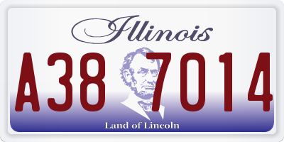 IL license plate A387014
