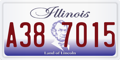 IL license plate A387015