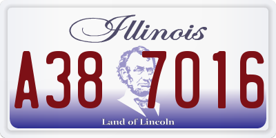 IL license plate A387016