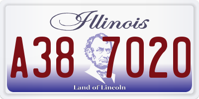IL license plate A387020