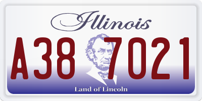 IL license plate A387021