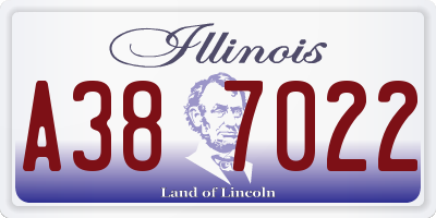 IL license plate A387022
