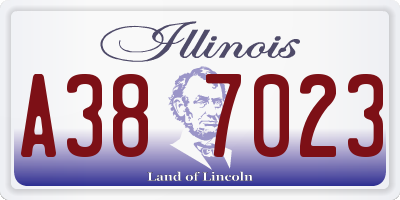 IL license plate A387023