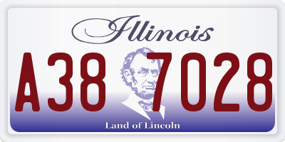 IL license plate A387028