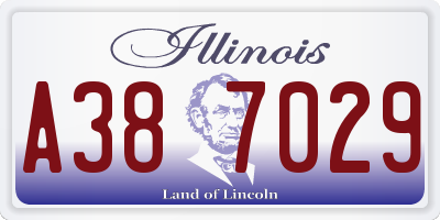 IL license plate A387029