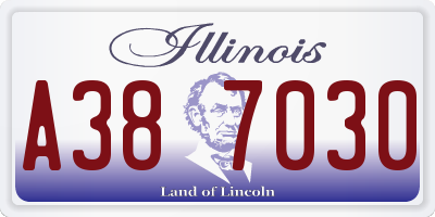IL license plate A387030