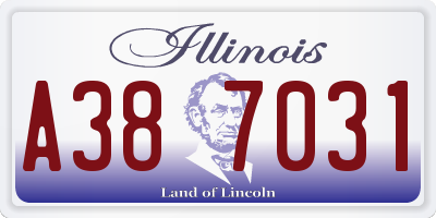IL license plate A387031