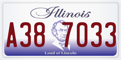 IL license plate A387033
