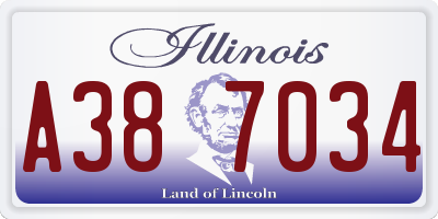 IL license plate A387034