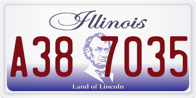 IL license plate A387035