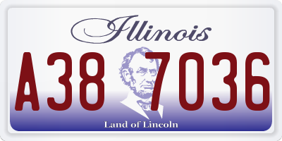 IL license plate A387036