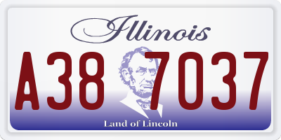 IL license plate A387037