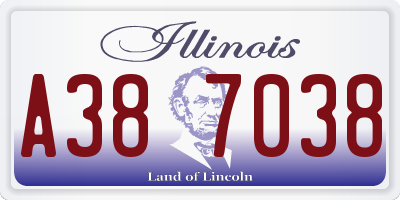 IL license plate A387038