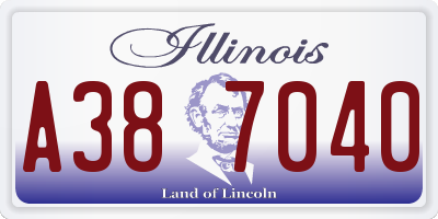 IL license plate A387040