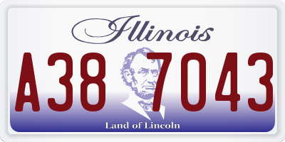 IL license plate A387043