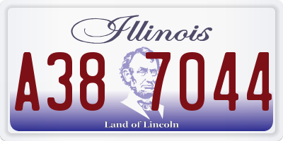 IL license plate A387044