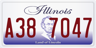 IL license plate A387047