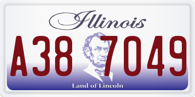 IL license plate A387049