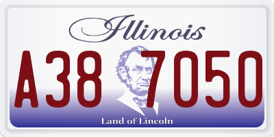 IL license plate A387050