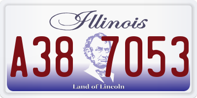 IL license plate A387053